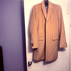 Express Mens Top Coat Camel M